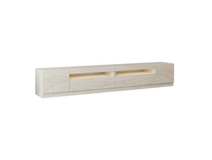 Livetastic Lowboard, Creme, 2 Schublade(n) Schubladen, 36.8x40.2x240 cm, stehend, Beleuchtung, Wohnzimmer, TV Möbel, Lowboards, Lowboards stehend