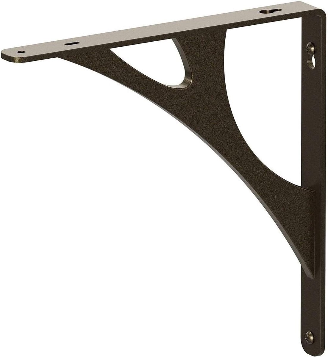 Decoratieve Plankbeugel in Arts & Crafts Stijl - Brons - 12 inch diep