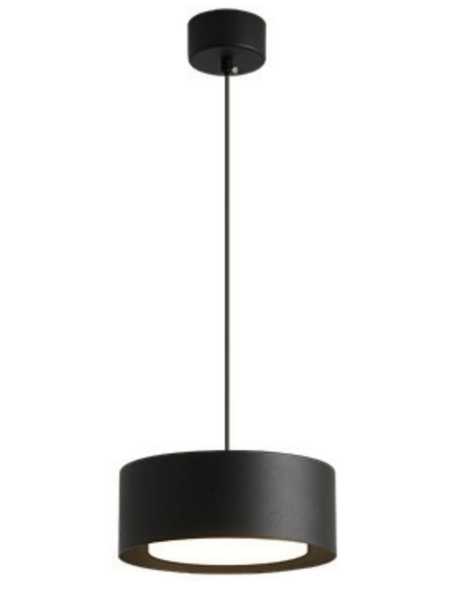 Iluminar Cilindro P Black - Moderne metalen LED hanglamp