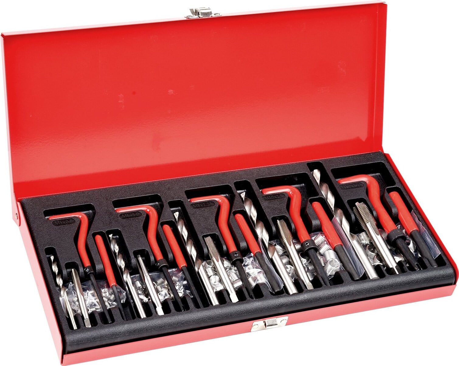 Sweiko 166-delige set voor het repareren van metrische schroefdraad (Helicoil)