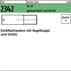 Schaftschraube ISO 2342 Kegelkuppe/Schlitz M10x50 14 H galv.verz. 50St.