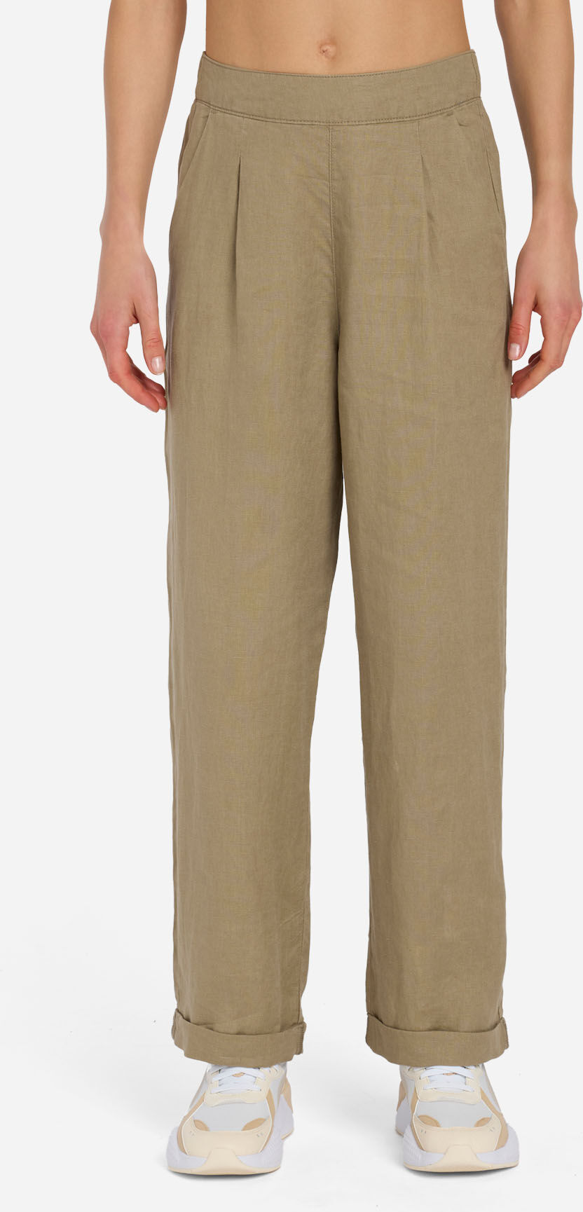 Best Company Collezione Lino W - Pantalone - Donna - Marrone 42