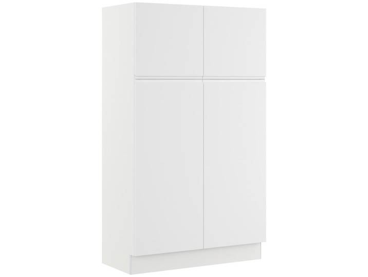 Impuls Wäscheschrank IP 4820, Weiß, 120x206.2x58 cm, Pefc, Goldenes M, Made in Germany, Waschküche, Wäscheschrank