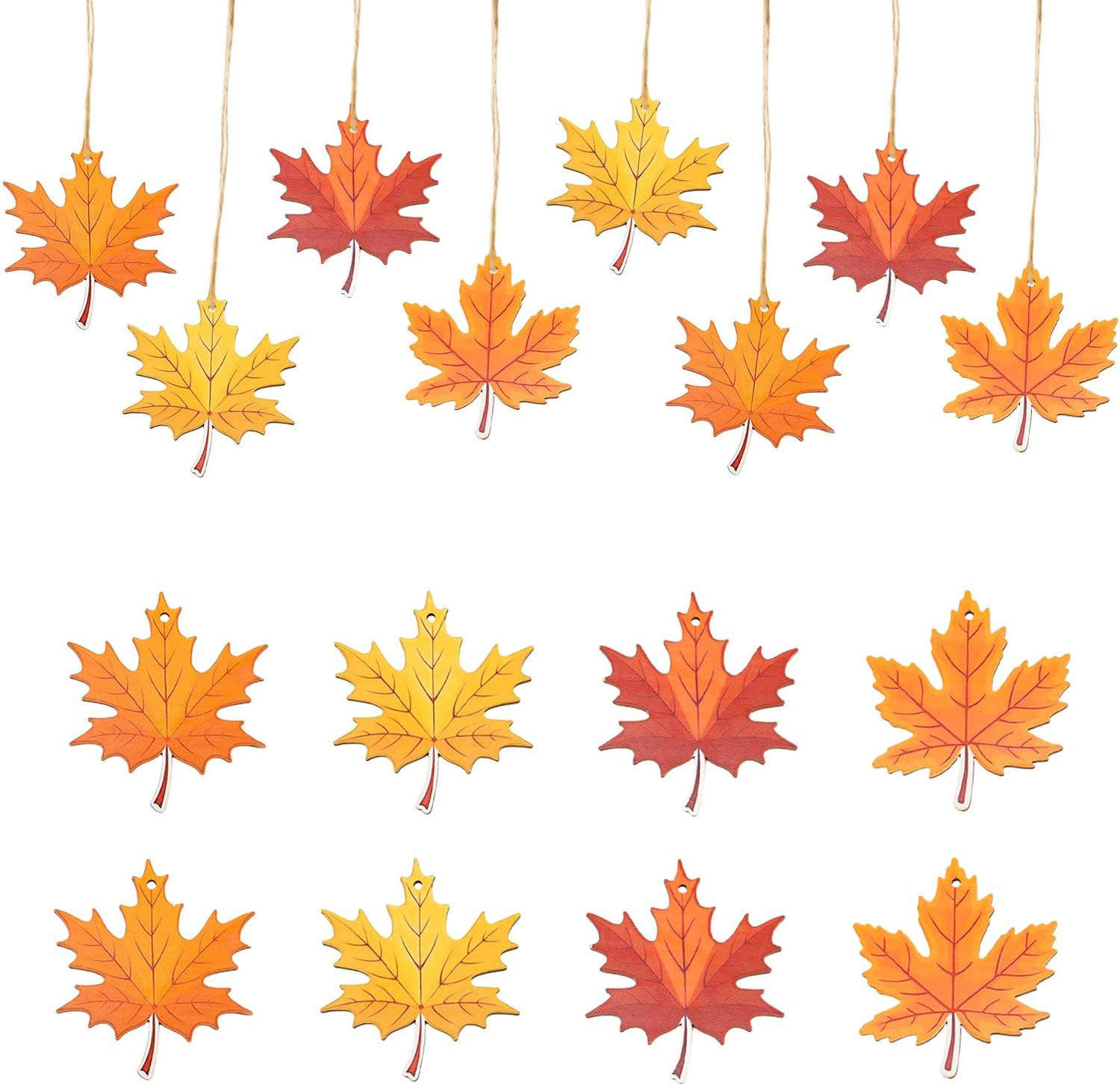 Vemera Herfstdecoratie voor ramen met hangend esdoornblad-ornament