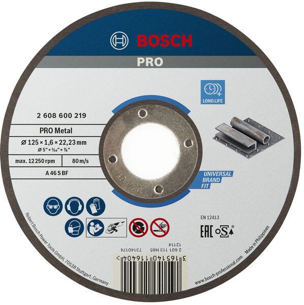 BOSCH PRO Metal Trennscheibe 125x1,6mm 1 St. 2608600219