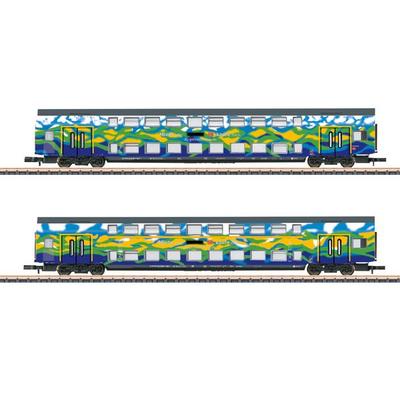 Märklin 87306 Z Doppelstockwagen-Set Touristik 1 der DB AG 2 Doppelstock-Mittelwagen