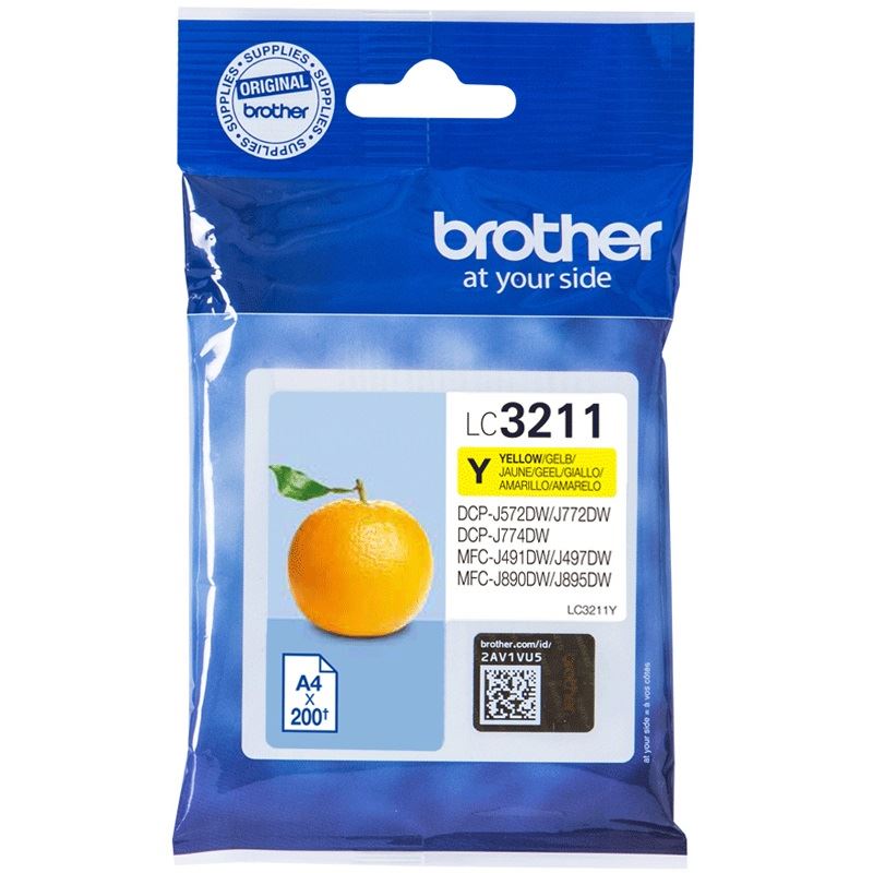 Brother Tintenpatrone LC-3211Y Gelb ca. 200 Seiten