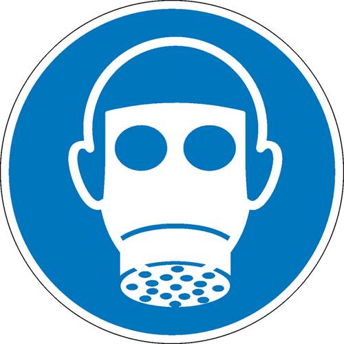 Gebotsschild Atemschutz benutzen, Hygiene und Abstand Aluminium (Ø) 200mm ISO 7010 1St.