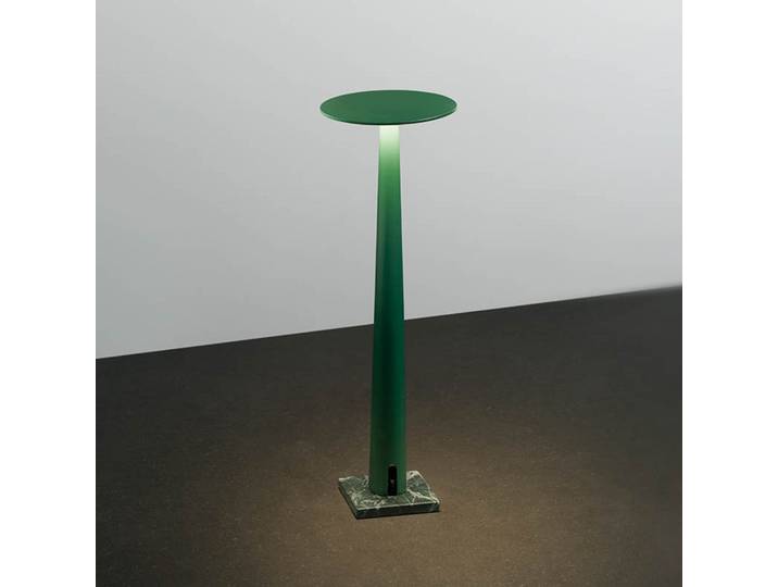Portofino LED-Akku-Tischlampe, smaragdgrün, Marmor - Nemo Nemo Lighting - Wohnzimmer - Modern - Aluminium - Einflammig