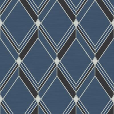 Seabrook Designs Brooklyn Diamond Nonwoven Unpasted Wallpaper