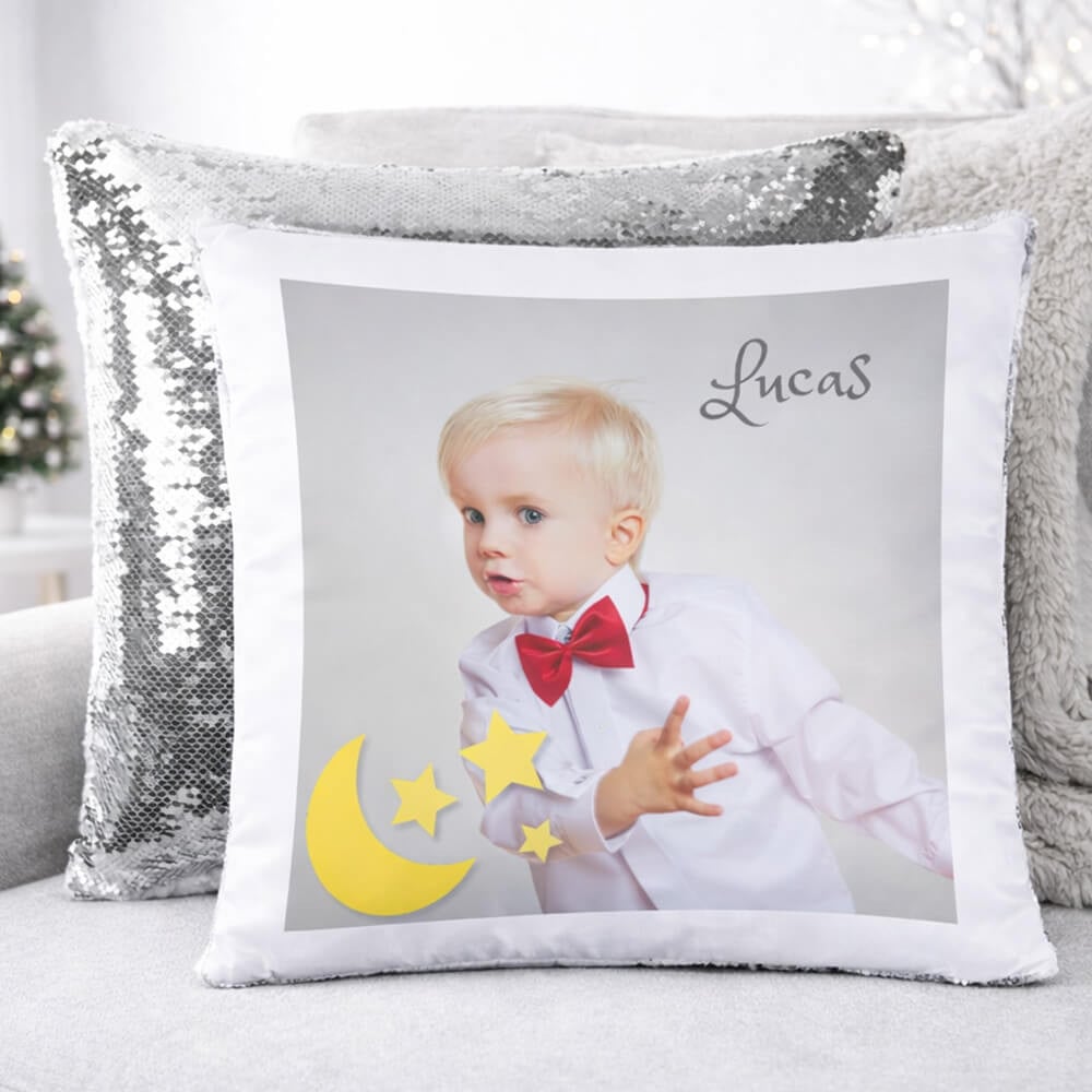 Ocadeau Coussin brillant argenté photo