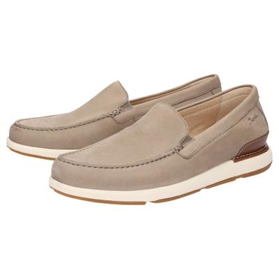 Slipper SIOUX "Nurilinos-700", Herren, Gr. 44.5 (UK 10), grau, Obermaterial: 50% Kalbsnubukleder CANU. 50% Kalbsnappaleder CANA. 100% Gummi rubber., Schuhe Slipper