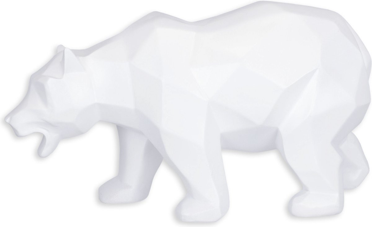 Wexdeco Decoratief Beeld Kubistisch - Wit - Polyresin - 25 x 10 cm