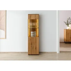 Vitrine Wildeiche 45x38x168 natur geölt WIEN #230
