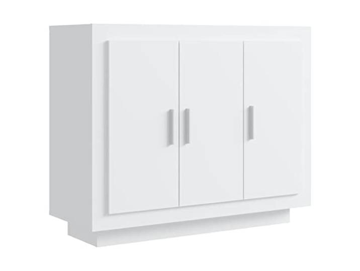 HGFDVCMR Sideboard Weiß 92x35x75 cm Holzwerkstoff Kommode Schrank Stilvoller Anrichtenschrank mit Türen und Ablagen für Wohnzimmer und Schlafzimmer. Pflegeleicht und stabil konstruiert.