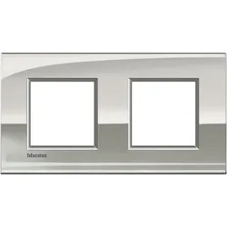 Legrand LNE4802M2PL Abdeckrahmen Light Air Europe: 2-fach, 2 + 2 Module, Farbe: Palladium