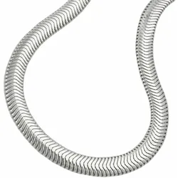 Gallay Armband 6mm flache Schlangenkette glänzend Silber 925 19cm