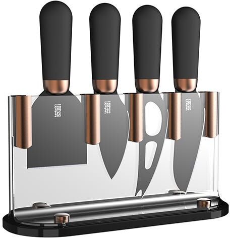 Taylor s Eye Witness Brooklyn Copper 4 Piece Cheese Block Set
