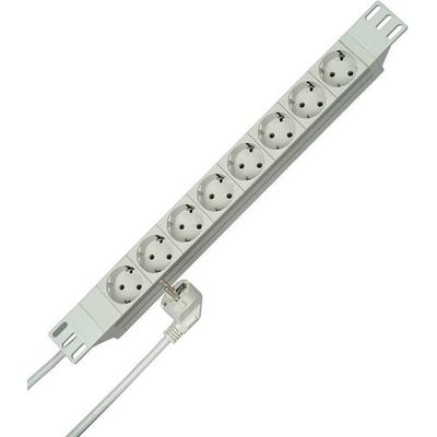 Kopp 930804013 Steckdosenleiste 19 Zoll 8fach Weiß Schutzkontakt 1St.