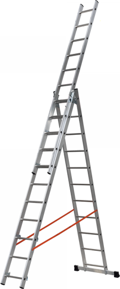 Gierre Modula AL435, 3x11 gradini, 6.83 m - Scala in alluminio - Altezza stimata operativa 7.83 m