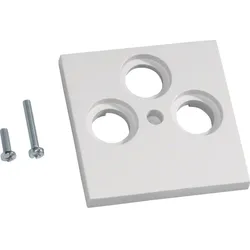 Hager GZSAT3A9016 Zentralscheibe TV/SAT 3-fach für Rahmenblende 55 halogenfrei verkehrsweiß