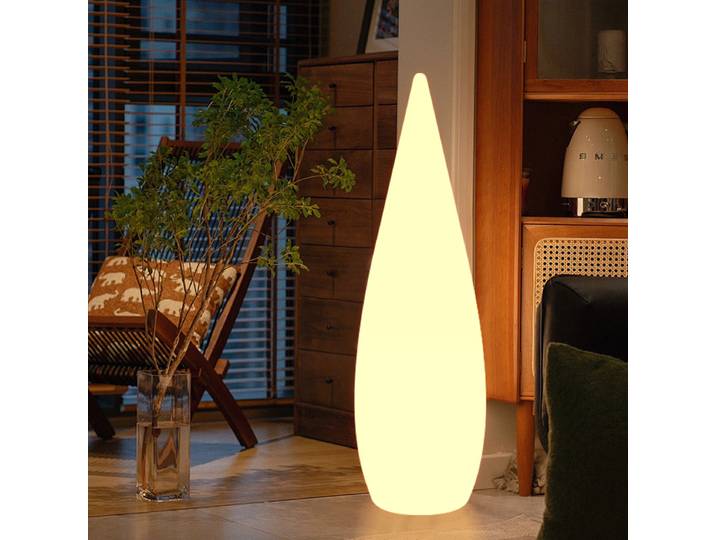 Lampe de sol extérieure créative et étanche, design goutte d'eau, pour centres commerciaux, hôtels, cours, villas, parcs, ambiance festive