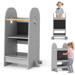 Costway COSTWAY Mehrzweck-Tritthocker für Kinder, Stehturm für Kinder mit einstellbarer Höhe