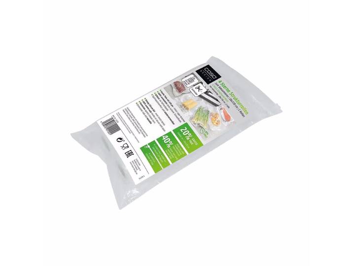 Caso 4 Sterne Strukturrollen 20x720cm 2 Stk. Vakuumierrollen – Vakuumiergerät Zubehör – transparent