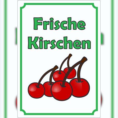 HB-Druck Frische Kirschen Aufkleber Hochkant A5 (148x210mm)