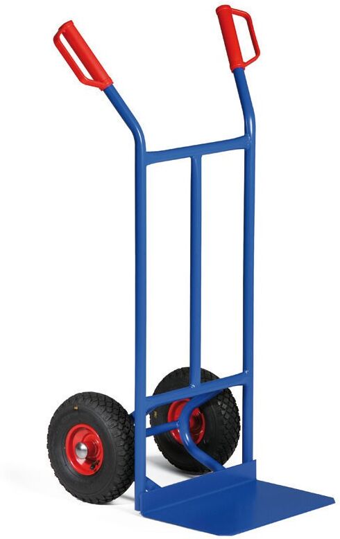 B2B Partner Stahl-Sackkarre, Tragfähigkeit 200 kg, Lufträder