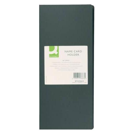 Q-Connect Visitenkartenbuch schwarz (8 x 6 cm) (KF03663)