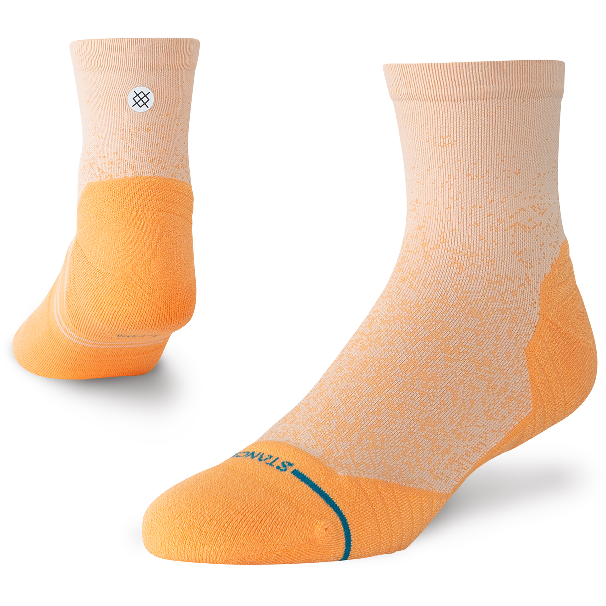 Stance Powder Split Light Qtr Laufsocken orange Größe 43 Trekking Elastisch