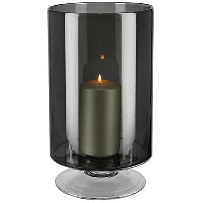 Tischvase FINK "VIANA", grau, H:34cm Ø:20cm, Glas, Vasen, aus Glas, auch als Windlicht verwendbar