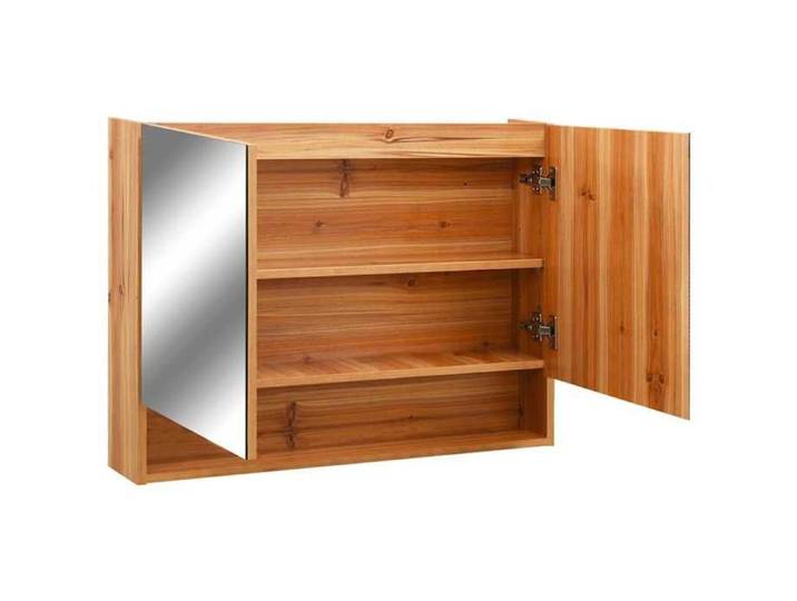 Maison Soldes Armoire WC（Cabinet/Armoire Placard）- Armoire à miroir de salle de bain LED Chêne 80x15x60cm MDF Moderne619431