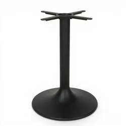 Bistromania Tischgestell TULIPE – D53 x H 72 cm Schwarz – Runder Fuß – Metall
