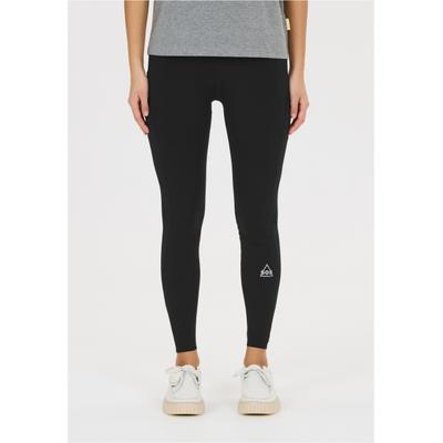 Trainingstights SOS "Telluride", Damen, Gr. L, US-Größen, schwarz (schwarz, beige), 80% Polyamid, 20% Elasthan, unifarben, Hosen, im tight Fit