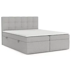 BOXBETT Lean 140/200 cm Graubeige im Megan Stoff