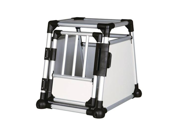 Tiertransportbox TRIXIE Aluminium S , silber (schwarz, silberfarben), B:48cm H:57cm T:64cm, Aluminium, Kunststoff, Tiertransportbehälter, Tiertransportbox