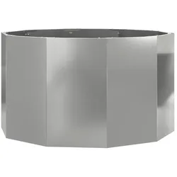 Helloshop26 - Moderner runder Pflanzkübel für den Außenbereich 90 x 90 x 50 cm praktisch und robust aus silberverzinktem Stahl