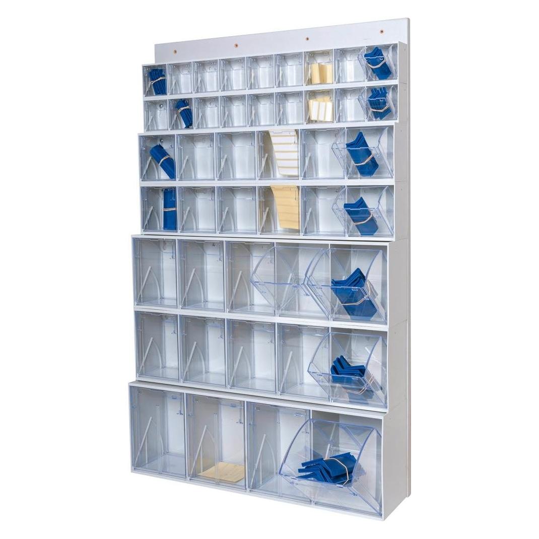 Magni MultiStore Wand-Set 44 Klarsichtbehälter hochschlagfest Kunststoff lichtgrau (207126)