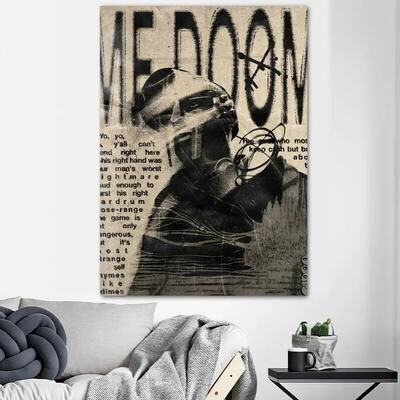 Inspire Select MF DOOM Inspired Album Cover Canvas Wall Art HD Music Poster For Room & Office Decor z5 15.75 23.62 In