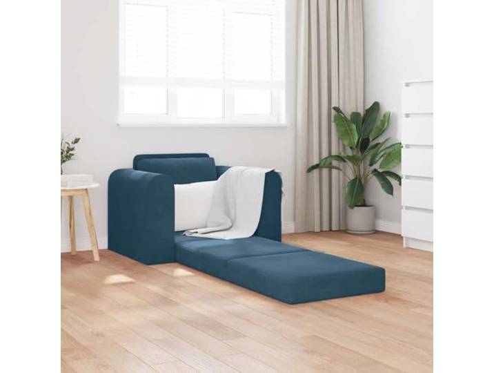 KTHLBRH Schlafsofa blau Samt 98 x 71 x 83 cm Modernes Design, klare Linien, elegant für Wohnzimmer