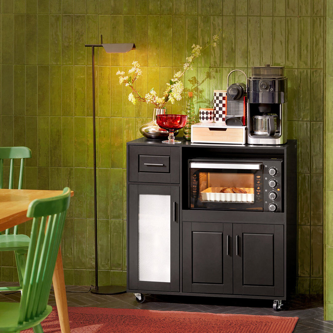 17 Stories Kelon 89 cm H Kitchen Unit without Appliances Black 89cm H X 88.5cm W X 40cm D