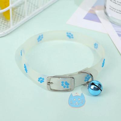Uplifted Finds Glow In The Dark Luminous Pet Footprint Collar blue