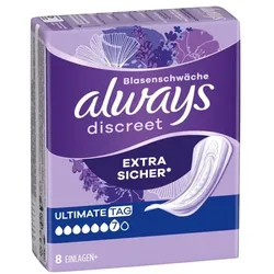 Always Discreet Inkontinenzeinlagen »Discreet + Ultimate Tag« 8 Stück