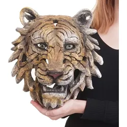 Deko Schädel MCW-H41, Wanddeko Kopf Trophäe, Polyresin Indoor Outdoor ~ Tigerkopf 35cm