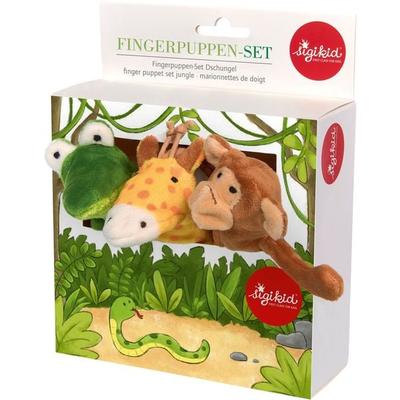sigikid 42493 - Fingerpuppenset Dschungel, 3er Set