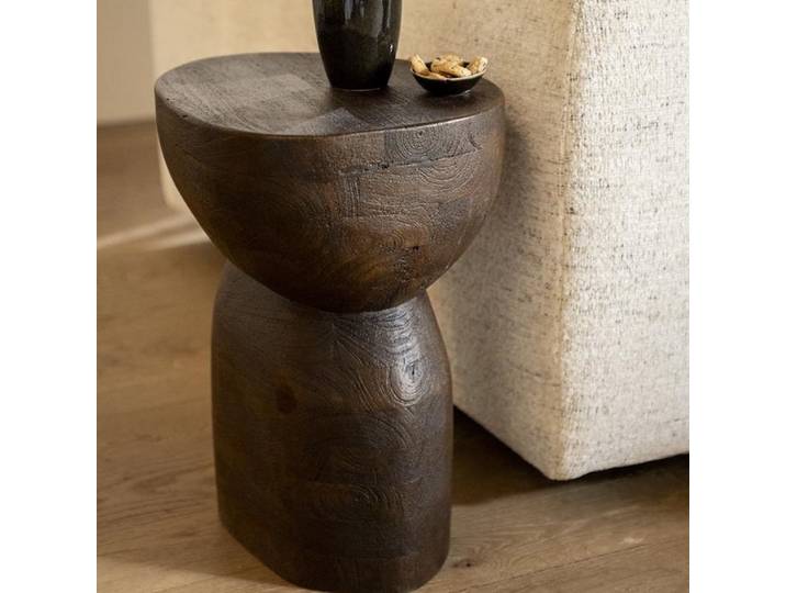 Bijzettafel Cobble mango organisch – bruin