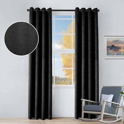 Superior Senna Room Darkening Textured Window Curtain Panels, Set of 2 - Machine Washable Window Coverings