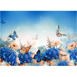 CoverYourDesk, Unterlage, Schreibtischunterlage Frühlingswiese mit Schmetterling
